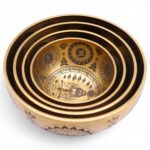 Pure Brass Etched Yogi - Set of 4 - Approx 3.85kg - Image 22