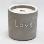 Med Concrete Soy Candle  - Love - Purple Fig & Casis - Image 5