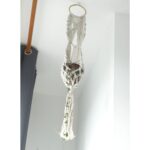 Macrame Pot Holder - Long With Ratten Hoop - Image 8