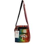 Hemp Embroidery Mushroom Party Bag - Orange Mushrooms - Image 4