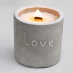 Med Concrete Soy Candle  - Love - Purple Fig & Casis - Image 6
