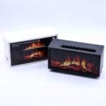 Flame Effect Aroma Diffuser with Birdsound - Black USB - Colour Change - Image 9