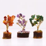 Box of 12 Mini Gemstone Trees On Wood Base - Assorted Mix (15 stones) - Image 2