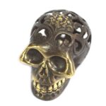 Vintage Brass Skull - Med - Image 4