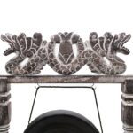 Small Healing Gong in Stand - 25cm - Black - Image 3