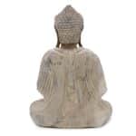 Hand Carved Buddha Statue - 40cm Teaching Transmission - Whitewash - Image 4