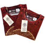 Medium Stone Washed Teashirt - Mandala - Maroon - Image 3