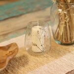 Natural Floral Glass - Vase Candle Holder - Margarita  - (12x11cm) - Image 3
