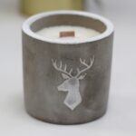 Med Concrete Soy Candle - Stag Head - Whiskey & Woodsmoke - Image 4
