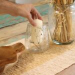 Natural Floral Glass - Vase Candle Holder - Margarita  - (12x11cm) - Image 4