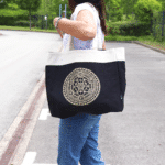Oversized Tote Bag Chocolate Stonewash 14oz - Freedom Chakra - Image 2