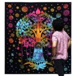 Single Cotton Bedspread + Wall Hanging - Bodhi Tree - Image 2