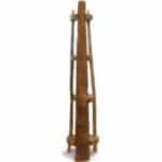 Natural Teak Corner Unit 4 Shelves - 135cm high - Image 3