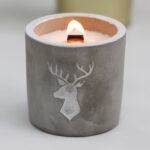 Med Concrete Soy Candle - Stag Head - Whiskey & Woodsmoke - Image 5