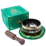 Green Tara Singing Bowl Set 10cm (min 380gm) - Image 5