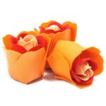Set of 3 Soap Flower Heart Box - Peach Roses - Image 4