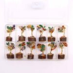 Mini Gemstone Trees On Wood Base - Multi Stones (15 stones) - Image 3