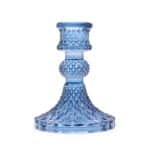 Set of 2 Vintage Dinner Candle Holder - Royal Blue