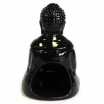 Sitting Buddha Oil Burner - Black - Image 2