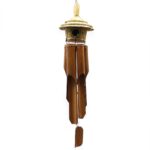Lrg Round Seagrass Bird Box with Chimes 56x20cm - Image 3