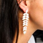 Pearl - Vintage Glass - Long Drop - Earrings - Image 4