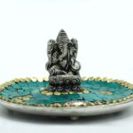 Ganesh Plate Tibetan Decor Cone & Stick Holder - Image 3