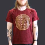 Large Stone Washed Teashirt - Chakra - Maroon