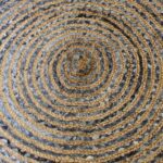Round Jute and Recycle Denim Rug - 150 cm - Image 2