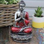 Buddha Candle Holder - Red - Medium - Image 2