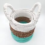 Seagrass Basket Set - Green / Natural / White - Image 3