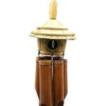 Lrg Round Seagrass Bird Box with Chimes 56x20cm - Image 4