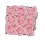 Soap Flower Gift Bouquet - 9 Pink Roses - Square - Image 6