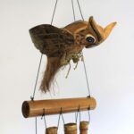 1x Coconut Owl Windchimes - Image 3