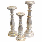 Small Candle Stand - White Gold - Image 2