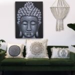 Lotus Mandala  Cushion - 45x45cm - bronze - Image 3