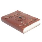 Leather Black Onyx with Belts Notebook 15x10 cm - Image 2