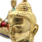 Brass Buddha Figure - Lrg Head - 11.5 cm - Image 7