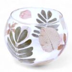 Natural Floral Glass - Bowl Candle Holder - Primavera  - (8x10cm) - Image 2