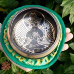 Green Tara Singing Bowl Set 10cm (min 380gm) - Image 9