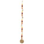 Indian Chimes - Brass Flower of Life with Rudraksha Beads String Bells - 6x63cm