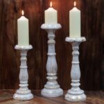 Small Candle Stand - White Gold - Image 4