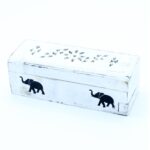 White Washed Incense Holder - Cone Smoke Box 15 cm - Image 2