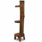 Natural Teak Log Shelve Display 3 Shelves  100cm high - Image 2