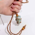 Crystal Gemstone Necklace Cord 45cm/18inch - Brown - Image 5