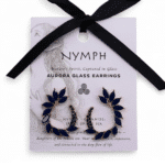 Royal Blue - Vintage Glass - Loop - Earrings - Image 4