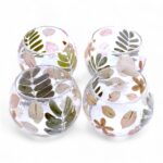 Natural Floral Glass - Bowl Candle Holder - Primavera  - (8x10cm) - Image 4