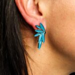 Teal Green - Vintage Glass - Faries - Earrings - Image 2