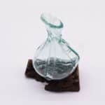 Molten Glass Fancy Mini Decanter on Wood 24cm - Image 2
