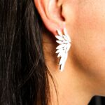 Pearl - Vintage Glass - Angel Wings - Earrings - Image 6
