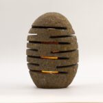 Natural Riverstone Candle Holder - Standing Stone Cut  (10x13x22cm) - Image 3